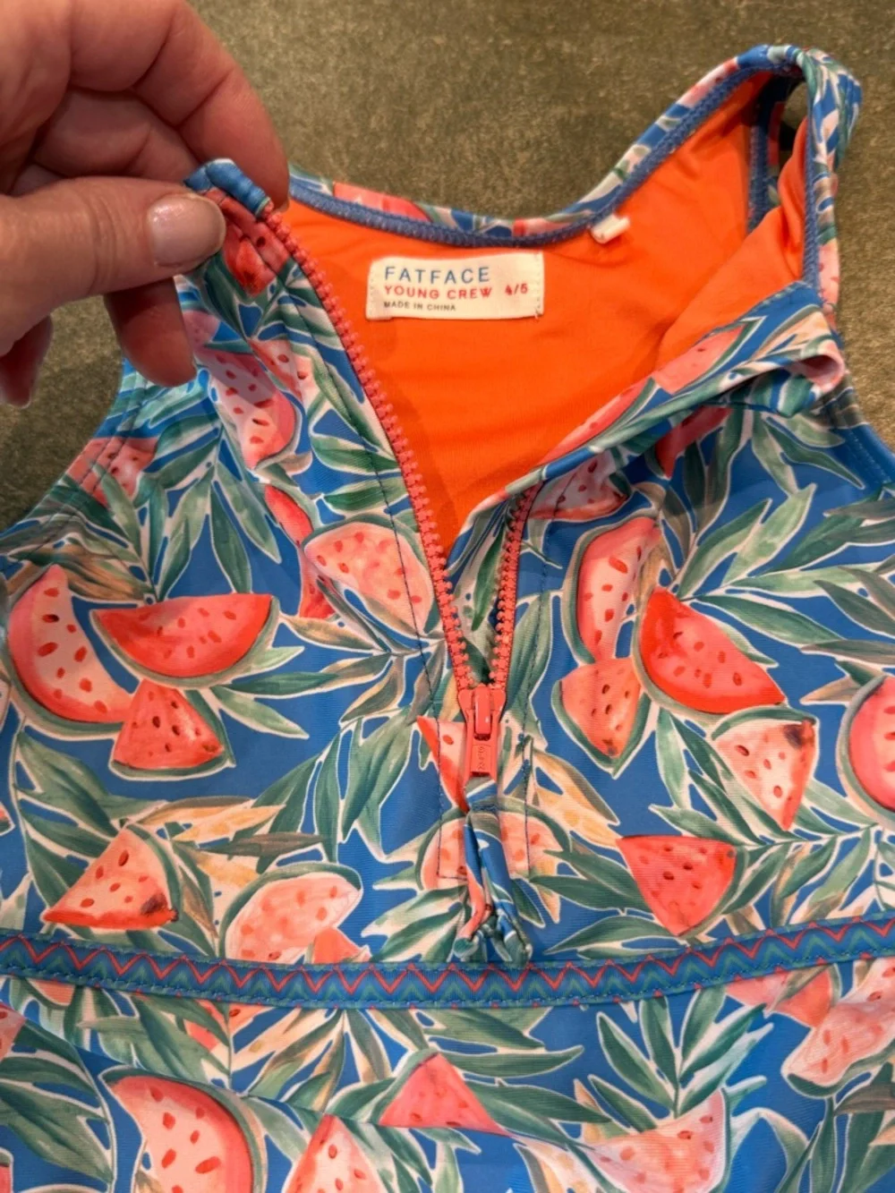 Fatface Watermelon Print One-Piece Swimsuit